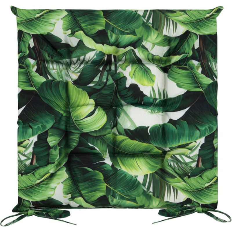 Sēdekļa spilvens 40x40x5 Dārza zaļās lapas ūdensizturīgs