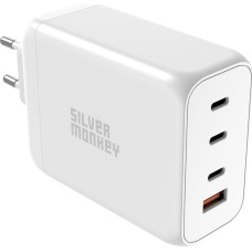 Silver Monkey SMA154 200W GaN charger 3xUSB-C PD USB-A QC 3.0 - white