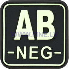 JTG Bloodtype Square Rubber Patch AB Neg