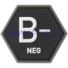 JTG Bloodgroup Hexagon Rubber Patch B Neg