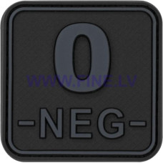 JTG Bloodtype Square Rubber Patch 0 Neg