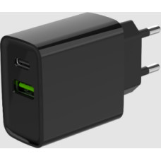 Lādētājs Gembird USB Type-C + USB Type-A Black