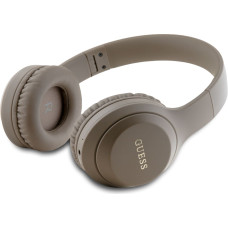 Guess Classic Silver Logo Bluetooth Stereo Headphone Brown