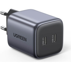 UGREEN CD294 charger, 2x USB-C, GaN, PD3.0, QC4.0, 45W (Grey)