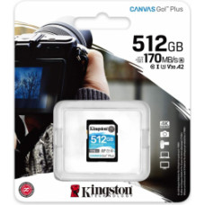 Atmiņas karte Kingston Canvas Go Plus SDXC 512GB