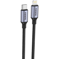 Foneng Cable USB-C to Lightning Foneng X95 Metal Head Braided PD 20W 1.2m (gray)