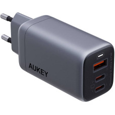 Wall charger Aukey PA-B6U, 1xUSB-A, 2xUSB-C, 67W (gray)