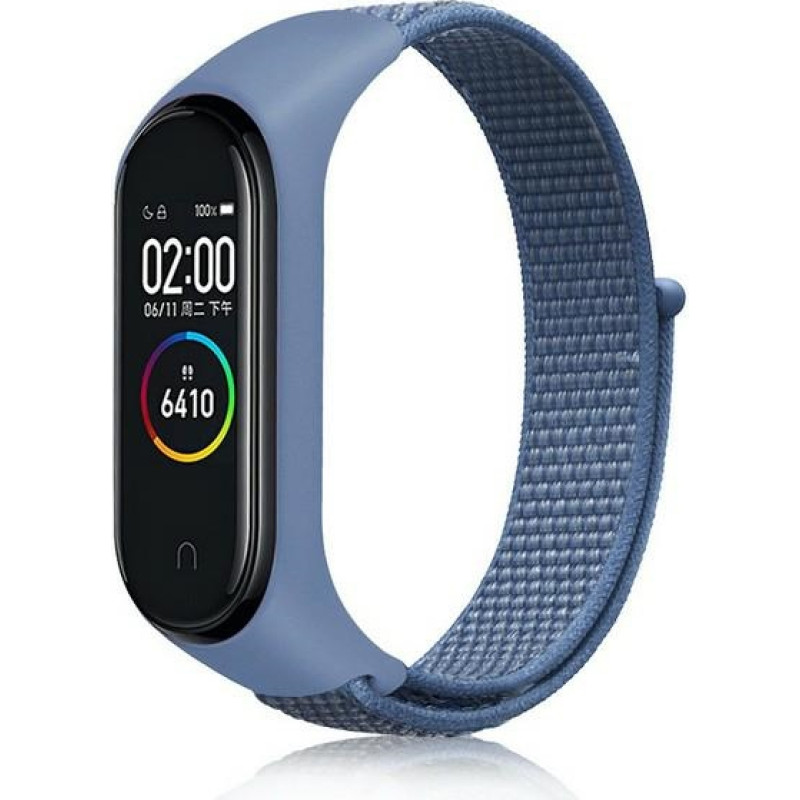 Beline pasek Mi Band 7|6|5|4|3 NylonLoop niebieski|blue