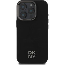 Dkny PU Leather Stack Logo Magsafe Case for iPhone 16 Pro Black