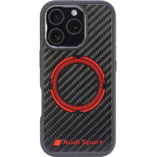 Audi Carbon Fiber Sport Red Circle MagSafe iPhone 16 Pro 6.3