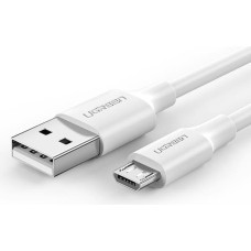 Micro USB cable UGREEN QC 3.0 2.4A 0.5m (white)