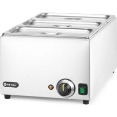 Hendi Bain-marie pārtikas sildītājs 3x GN 1/3 100 mm ar vākiem 1000 W