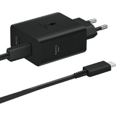 Ład. siec. Samsung EP-T5020XBEGEU PD 50W + kabel USB-C|USB-C 5A 1.8m Super Fast Charge czarny|black
