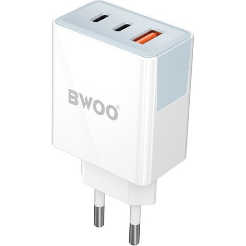 BWOO CDA133 Mobilo telefonu lādētājs USB + 2xUSB-C 3A 40W PD