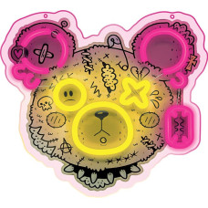 Forever Light Neon ART LED PUNK TEDDY BEAR pink-yellow FLA01 Forever Light