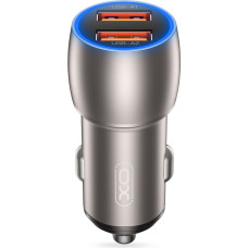 XO car charger CC52 QC 36W 2x USB gray