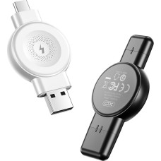 XO wireless inductive watch charger QI CX026 USB+USB-C 2,5W black