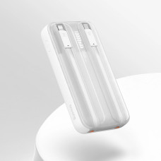 Baseus Comet Series powerbank with display 10000mAh 22.5W - white + USB-A - USB-C cable
