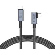 Tech-Protect UltraBoost Max L USB-C 4.0 (straight) | USB-C 4.0 (angled) PD cable 240W 8K 40Gbps 1.5m - gray
