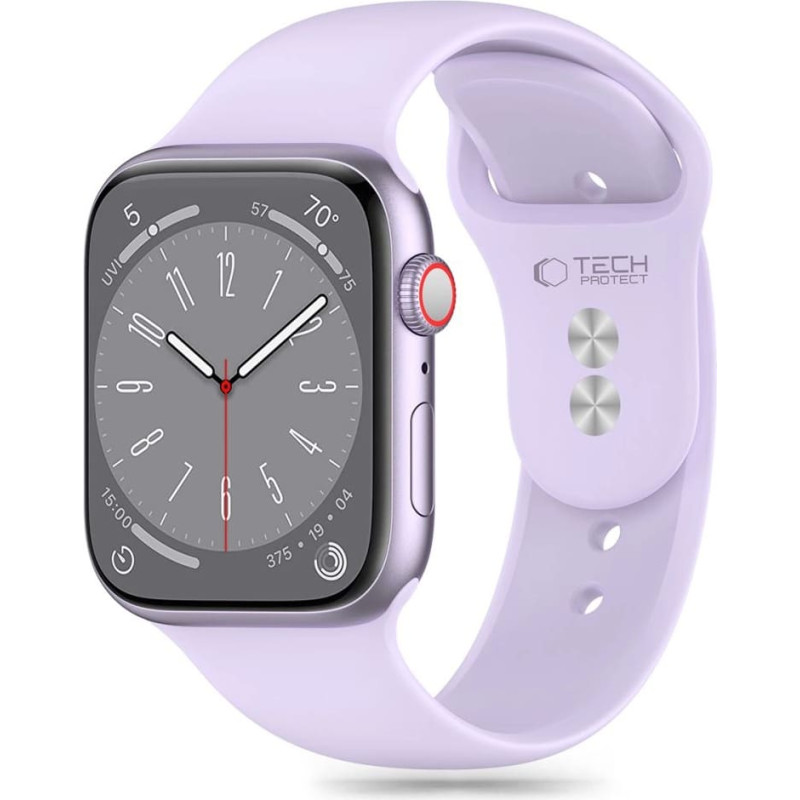 Tech-Protect Silicone Strap for Apple Watch 4 | 5 | 6 | 7 | 8 | 9 | SE | Ultra 1 | 2 (42 | 44 | 45 | 49 mm) - Purple
