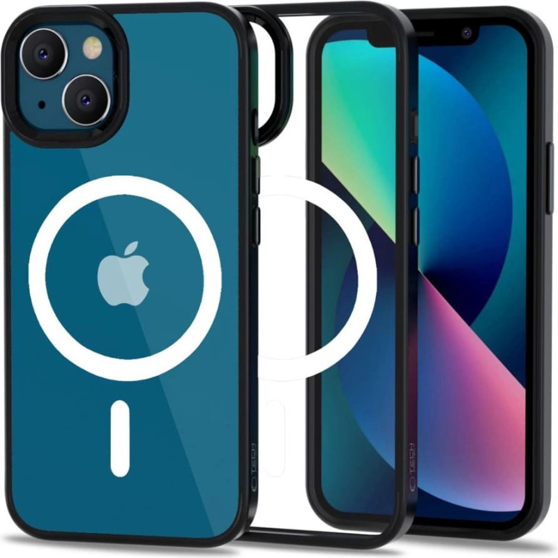 Tech-Protect MagMat MagSafe case for iPhone 13 - transparent and black