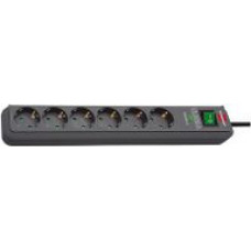 Brennenstuhl 5m Eco-Line Surge Protection Socket Strip 6-fold Anthracite with Switch 1159710515