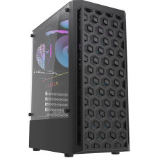 Computer Case Darkflash DK300M Micro-ATX with 3 fans (Black)