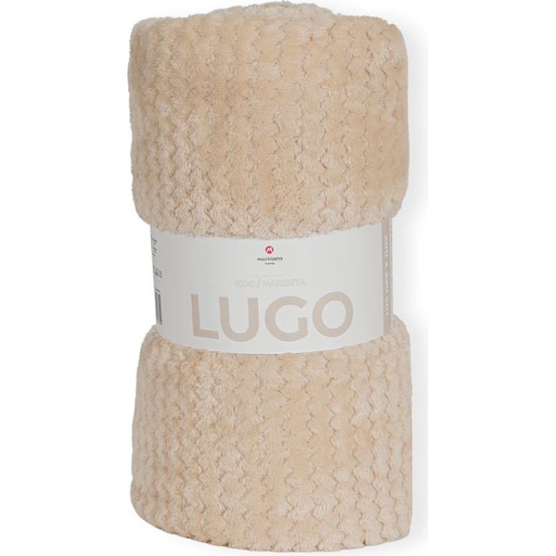 LUGO Dekoratīvā sega, izmērs 160x200cm, krāsa 002 bēšs LUGO00/CODE/002/160200/1