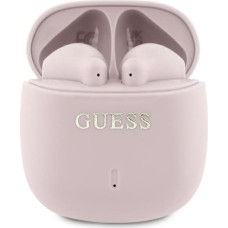 Guess słuchawki Bluetooth GUTWSJ14ESGP    TWS + stacja dokująca różowy|pink Printed Classic Logo