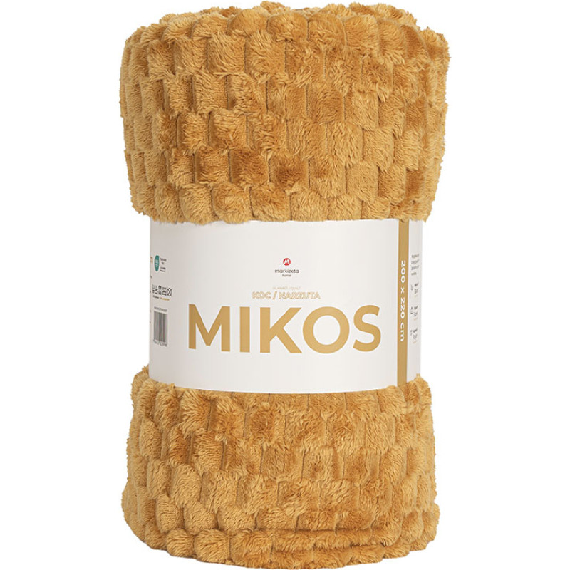 MIKOS dekoratīvā sega, izmērs 200x220cm, krāsa 011 sinepju dzeltena MIKOS0/CODE/011/200220/1