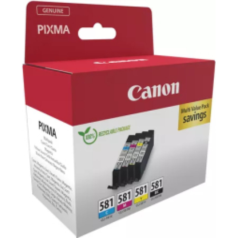 Tintes kasete Canon CLI-581 Multipack Black|Cyan|Magenta|Yellow