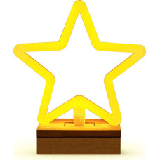 Forever Light Neon Wood Stand LED STAR warm white FLNW04 Forever Light