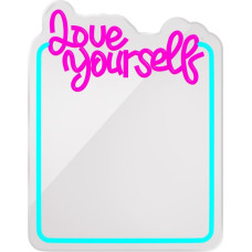 Forever Light Neon MIRROR LED LOVE YOURSELF turquoise pink FMNE01 Forever Light