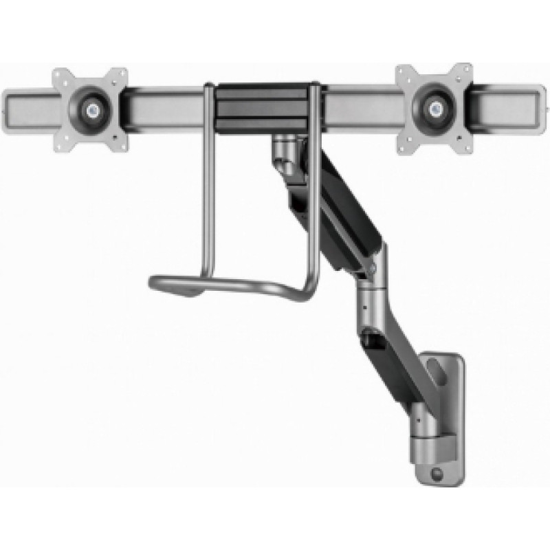 Monitora stiprinājums Gembird Desk Mounted Adjustable Wall 2-display Mounting Arm