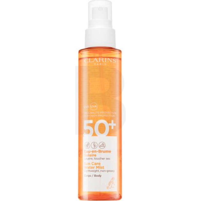 Clarins Sun Care Mitrinošs un aizsargājošs fluīds ūdens migla SPF50 150 ml