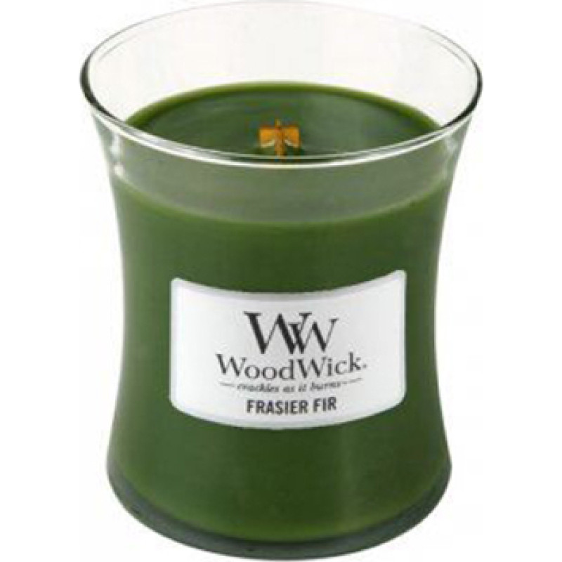 Woodwick Frasier Fir scented candle with wooden wick 275 g