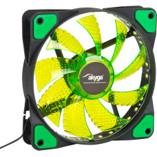 System fan Akyga AW-12E-BG 120mm 33 LED green Molex