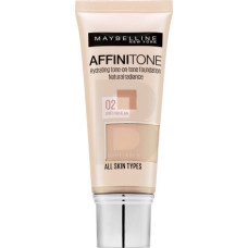 Maybelline Affinitone Mitrinošs tonālais tonālais tonālais tonālais tonālais krēms ar mitrinošu efektu 02 Light Porcelain 30 ml