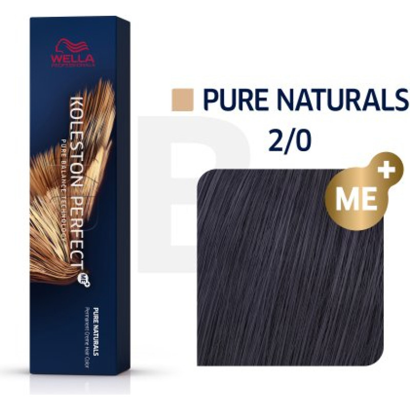 Wella Professionals Koleston Perfect Me+ Pure Naturals profesionāla permanentā matu krāsa 2|0 60 ml