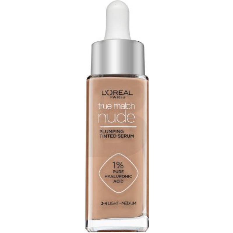 L´oréal Paris True Match Nude izlīdzinošs tonēts serums ādas tonim 3-4 Light Medium 30 ml