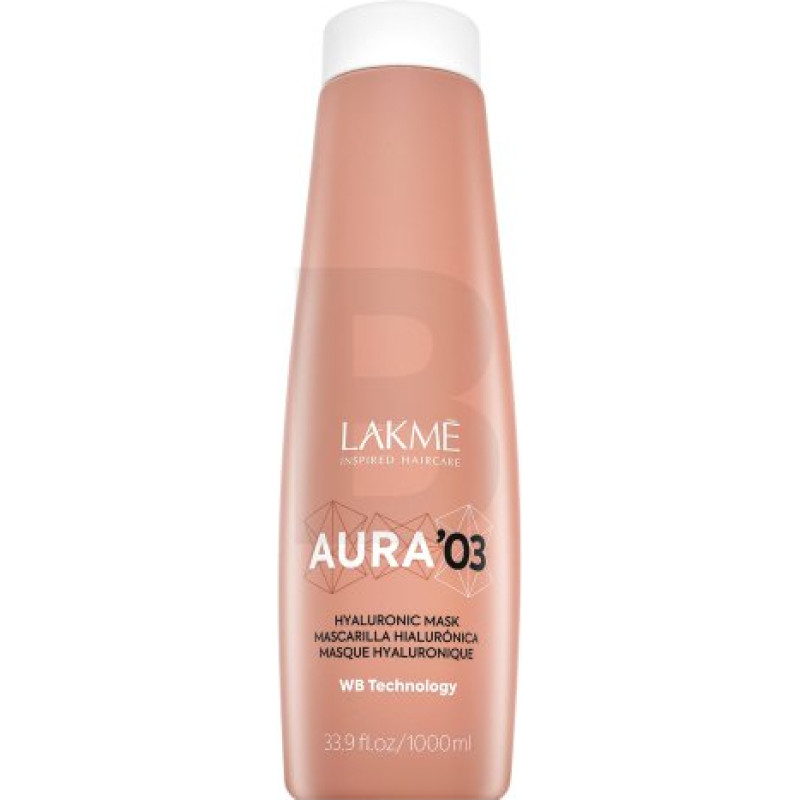 Lakmé Aura '03 Hyaluronic Mask stiprinoša maska novājinātiem matiem 1000 ml