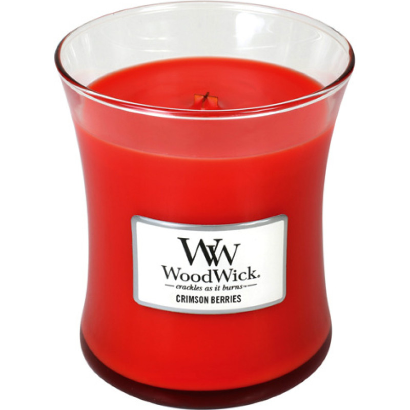 Woodwick Crimson Berries scented candle with wooden wick 275 g