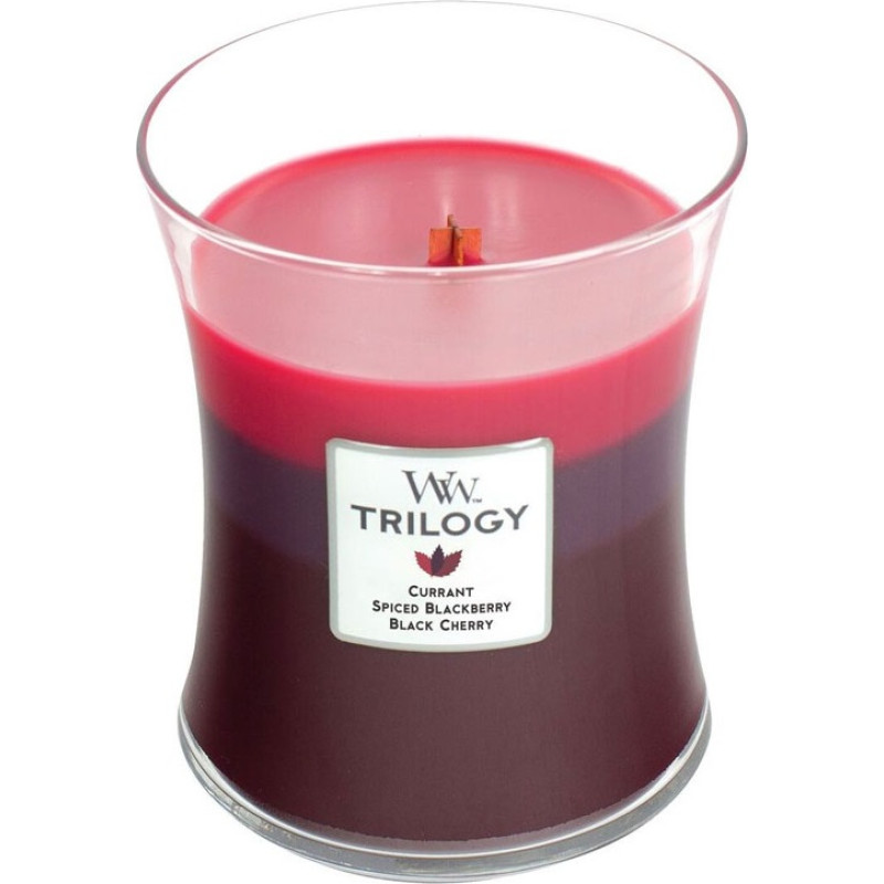 Woodwick Sun Ripened Berries scented candle with wooden wick 275 g