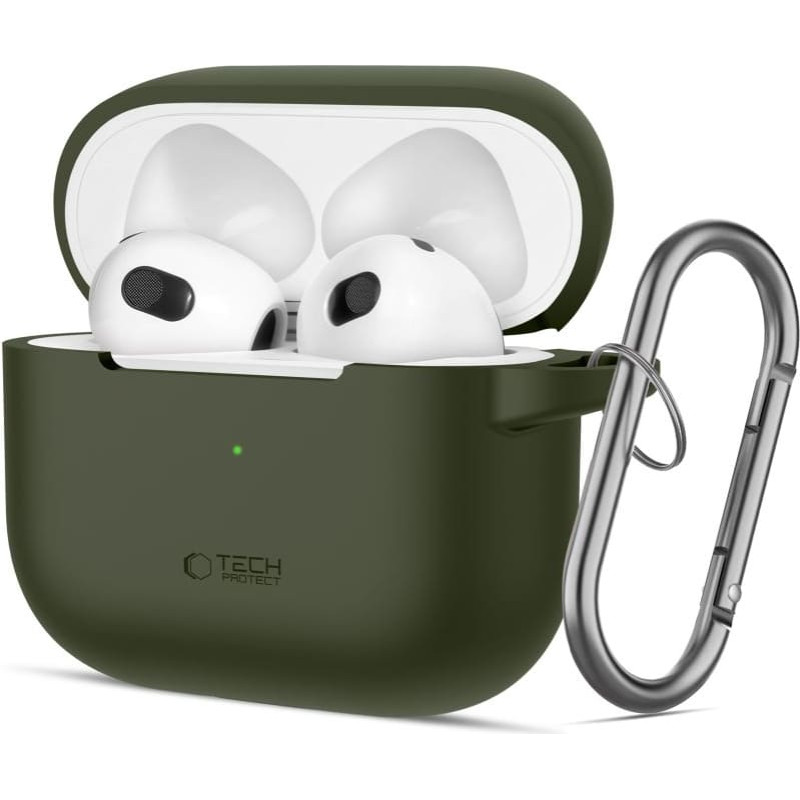 TECH-PROTECT SILIKONA ĀĶIS APPLE AIRPODS 3 OLĪVU ZAĻŠ