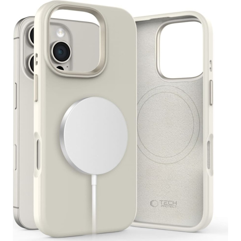 TECH-PROTECT SILICONE PURE MAGSAFE IPHONE 16 PRO COSMIC LATTE