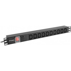 Surge protector Rack PDU 19 inch 1U 10A 10X IEC C13 2m C14 black