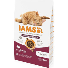 Iams Sausā barība kaķiem - IAMS CAT Advanced Nutrition Sensitive Digestion Turkey 10 kg
