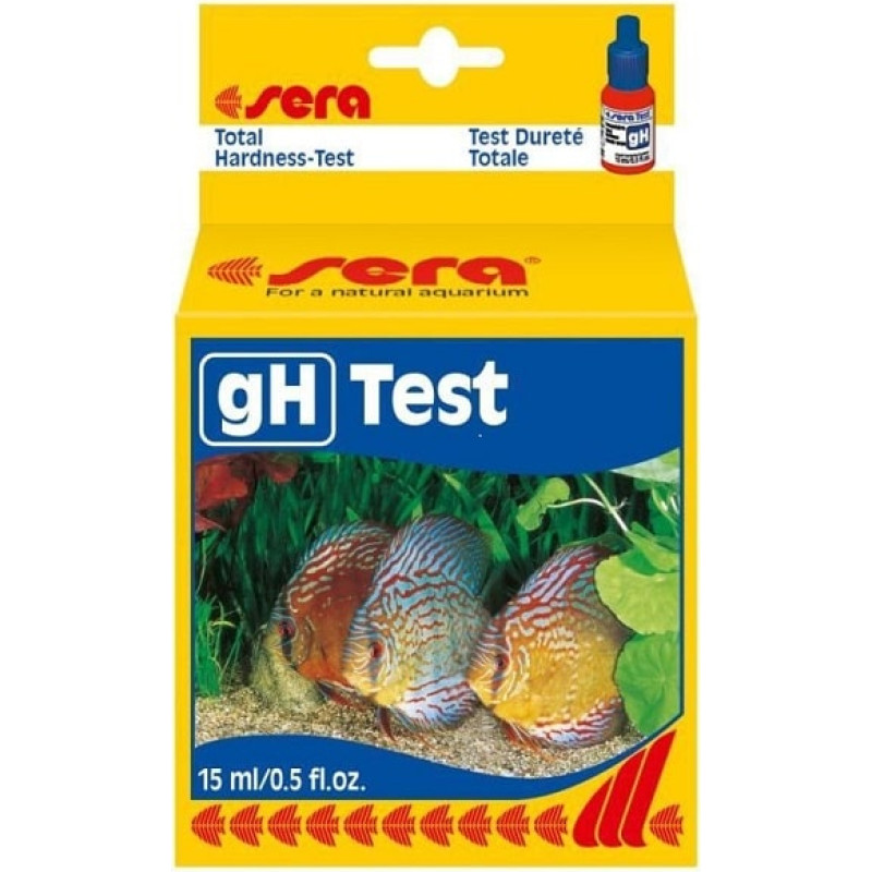 Sera Tests nodrošina ātru pārbaudi kopējo cietību līmeni akvārija ūdenī : Sera gH:test, 15ml