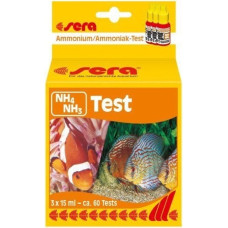 Sera Tests, kondicionētājs ūdenim NH4|NH3 līmeņa regulēšanai : Sera NH4|NH3 tests, 15ml