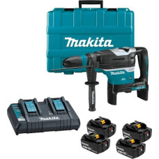 Makita-Maszyny bezvadu āmurs SDS-MAX, 2x18V Makita [DHR400T4UN] 4x5.0Ah, Li-Ion, LXT